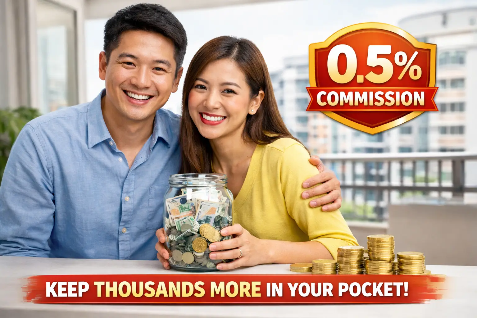 Keep Thousands More in Your Pocket only 0.5% agent commission