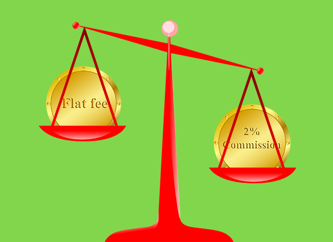 Pros and Cons flat fee vs commission-based service fee